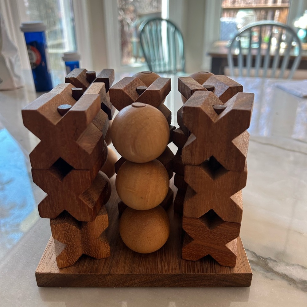 Wooden Tic-Tac-Toe Game